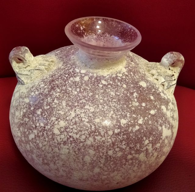 VASO ANTICO STILE MURANO TECNICA VETRO SCAVO