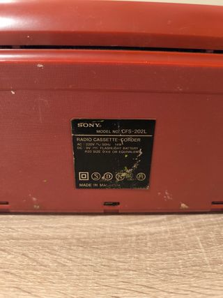 Sony Radio Cassette Antiguo Vintage