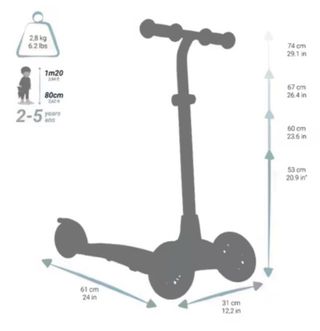 Patinete Scooter Niños B1 500 Blanco Menta