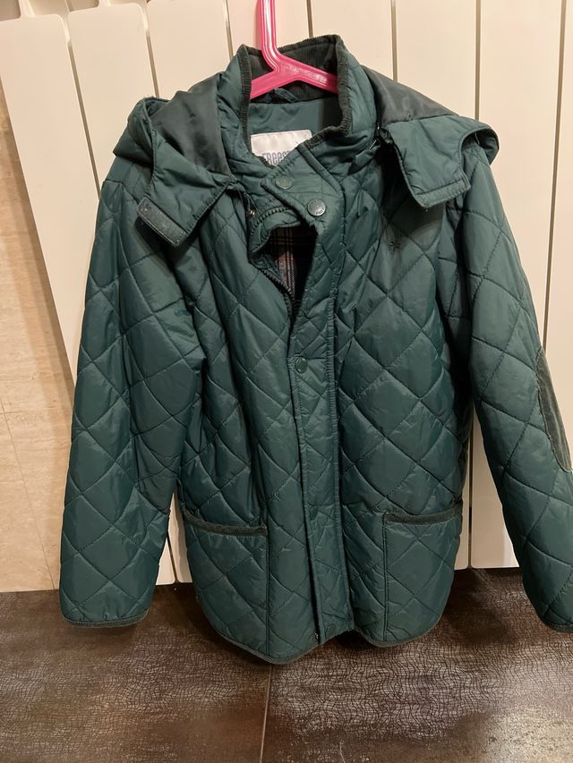 Parka verde acolchada niño