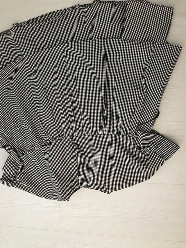 Top cuadro vichy  volantes