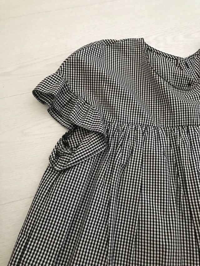 Top cuadro vichy  volantes