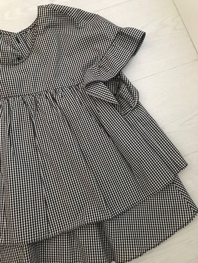 Top cuadro vichy  volantes