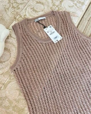 Top punto pointelle Zara Talla M y L