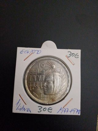 Moneda de plata 1 libra egipto