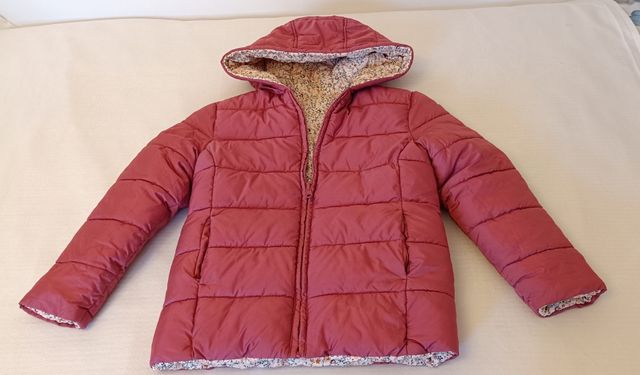 Ocasión. Parka reversible de niña T.7-8 años