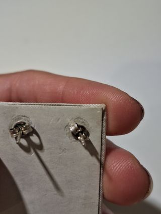 Pendientes plata y esmeralda