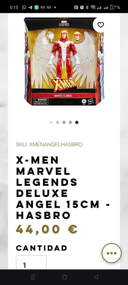 Figura Marvel X-Men Angel Comic Serie Legends