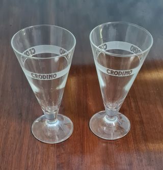 Coppia bicchieri vintage Crodino
