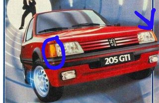 Juego intermitentes 205 gti rallye