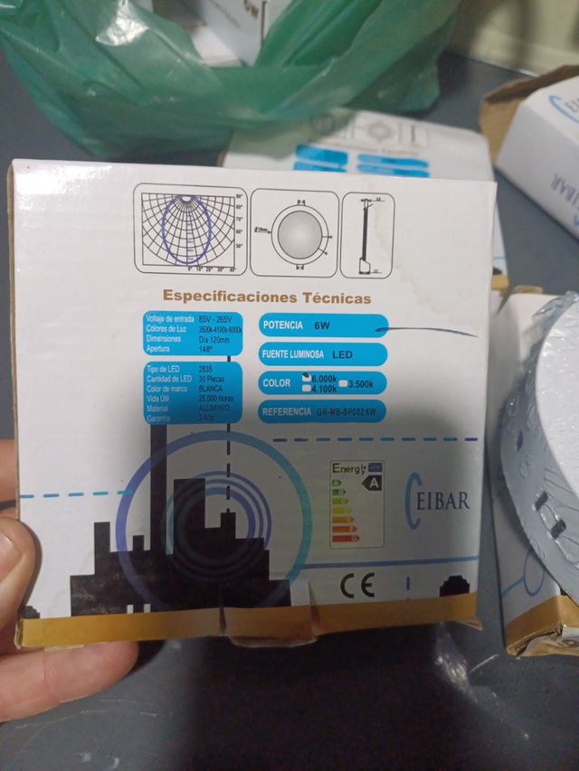 10 Plafon luz Led 6w