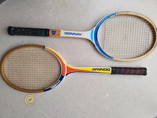 Raquetas de tenis antiguas de madera