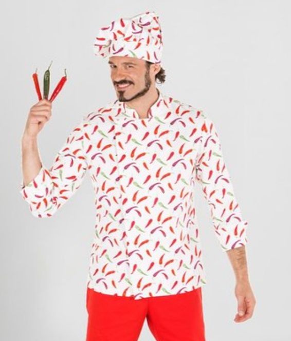 Chaqueta Cocina Unisex Guindillas