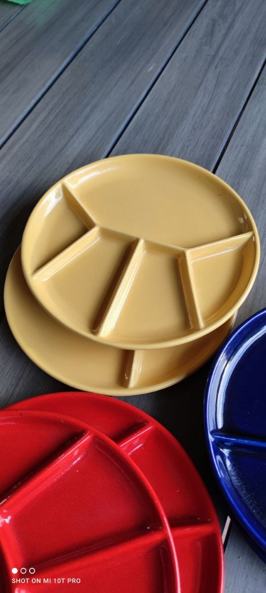 6 platos ceramica fondue o raclette