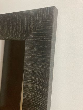 Espejo de pie/colgar negro/ marron de madera