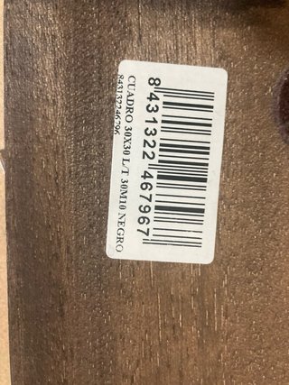 Espejo de pie/colgar negro/ marron de madera