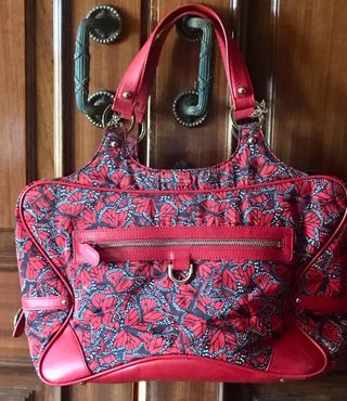 BOLSO DE MANO MARCA FOLLI FOLLIE ROJO ESTAMPADO 