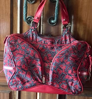 BOLSO DE MANO MARCA FOLLI FOLLIE ROJO ESTAMPADO 