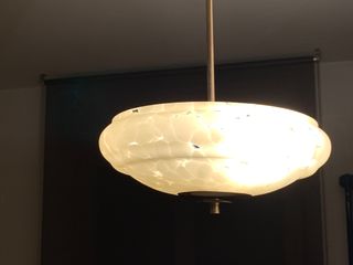 Lampadario vintage rotondo anni 50/60 originario