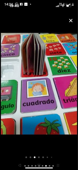 Mini biblioteca de colores, formas y números