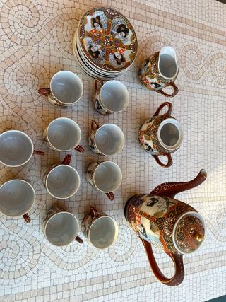 Servizio caffè porcellana Japan Geisha