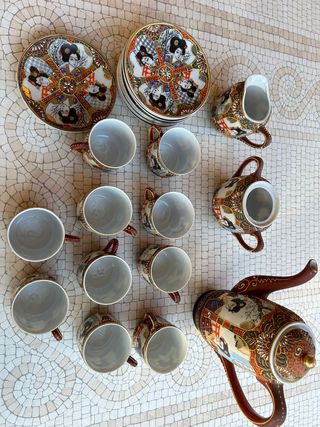 Servizio caffè porcellana Japan Geisha