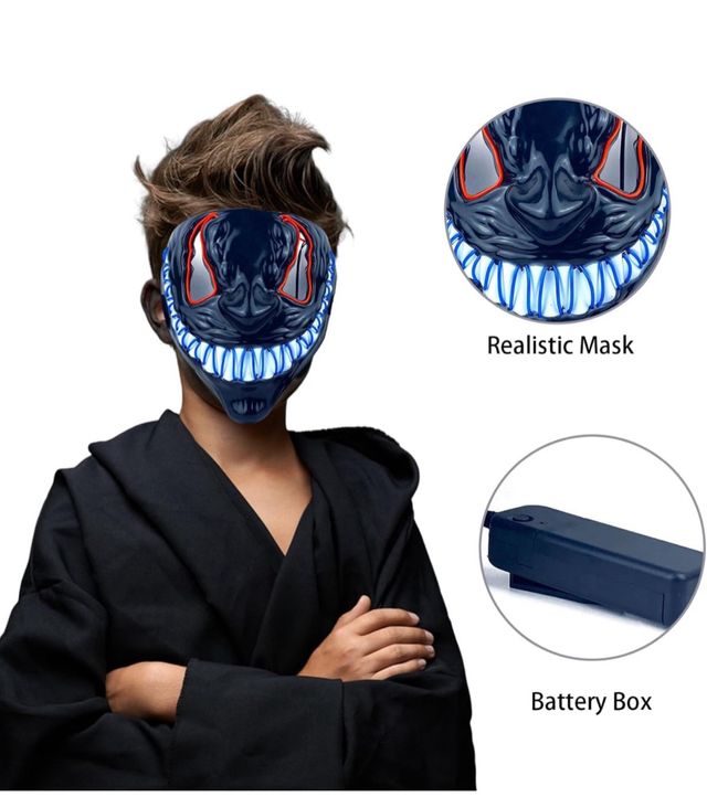 Halloween Máscaras Luminosas con 3 Efectos de Luz