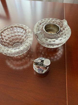 Bola de cristal cenicero mechero