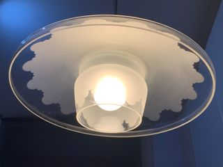 Lampadario vintage anni 50/60 rotondo originario
