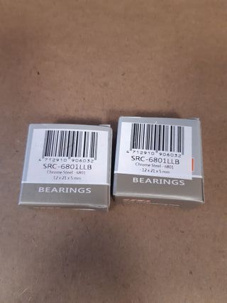 SET 2x RODAMIENTO CEMA 6801 12X21X5