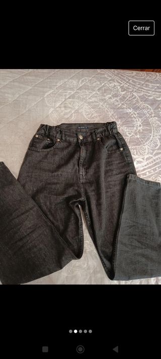 Vaqueros negros anchos