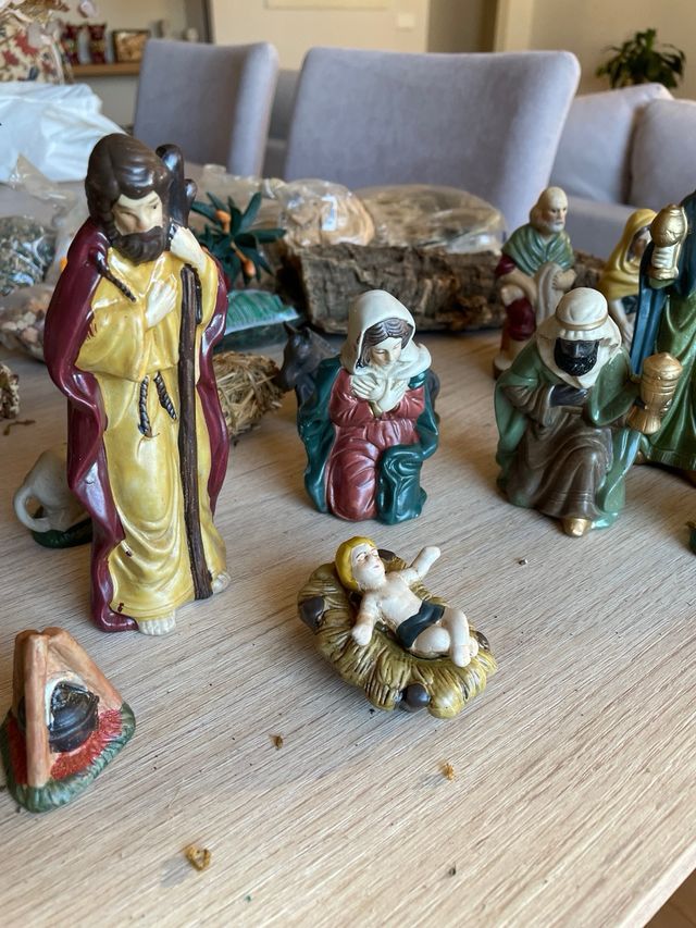 Belén Navideño de cerámica completo