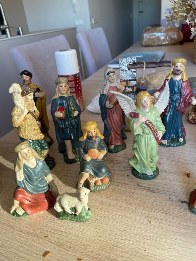 Belén Navideño de cerámica completo