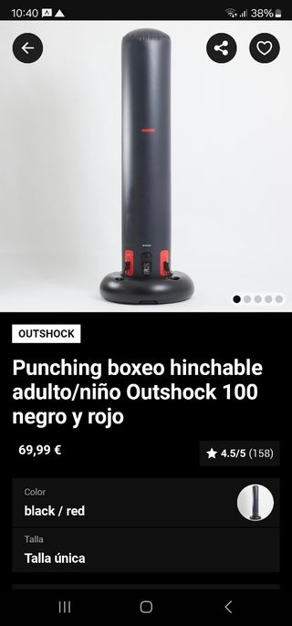 Saco boxeo outshock 100