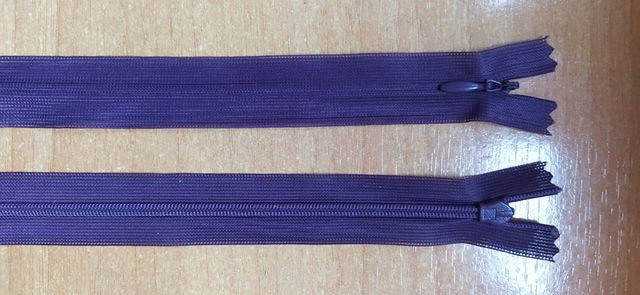 Cremallera invisible color lila