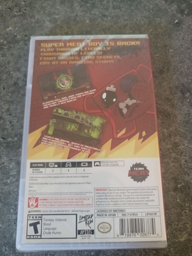 Interruptor Super Meat Boy Forever