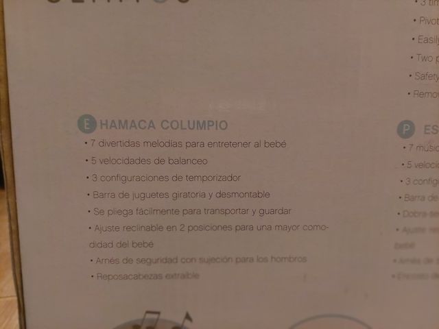 Hamaca mecedora columpio
