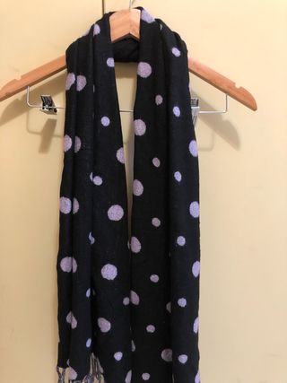 Sciarpa scialle double-face lurex frange nero 