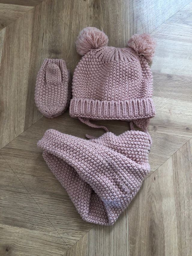 Conjunto lana gorro manoplas y bufanda