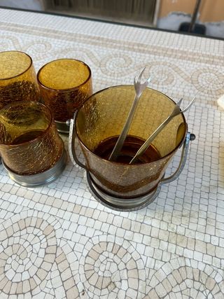 Set vintage bicchieri/portaghiaccio