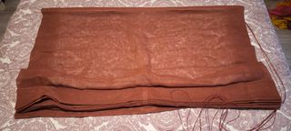 Estor marrón teja lino