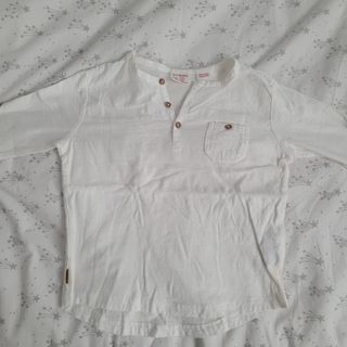 Camiseta blanca manga larga Zara 2-3