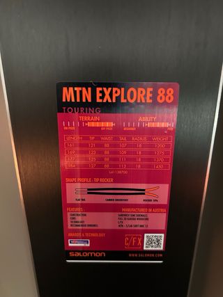 Sci da alpinismo Salomon MTN Explore 88 rosso/nero 177