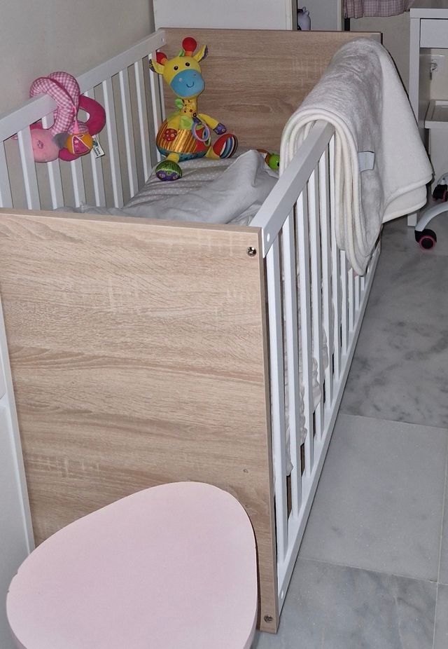 Cuna bebe de dos alturas con colecho