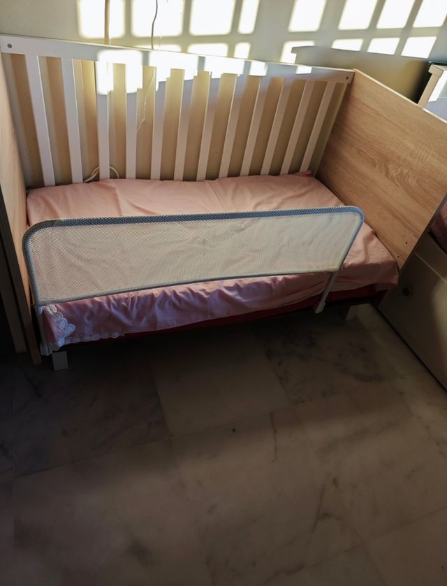 Cuna bebe de dos alturas con colecho