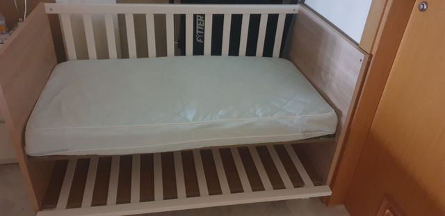 Cuna bebe de dos alturas con colecho