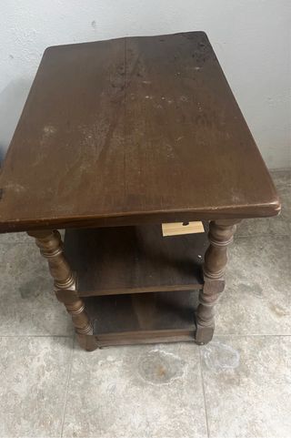 MESA MADERA AUXILIAR TV CON RUEDAS