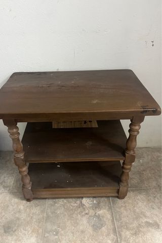 MESA MADERA AUXILIAR TV CON RUEDAS