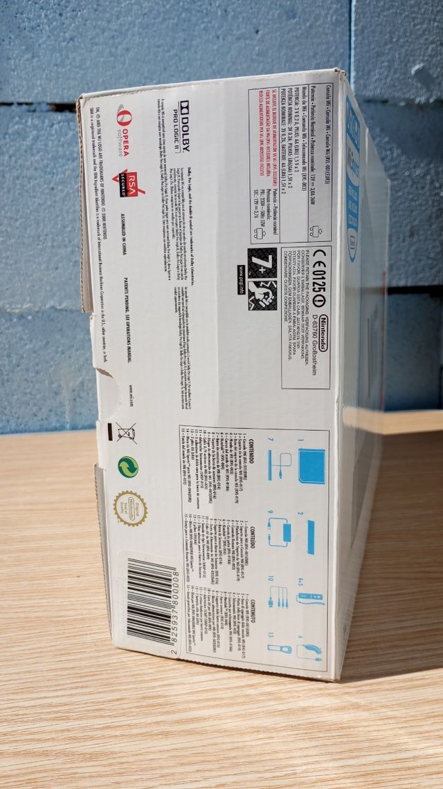 Caja de la consola Wii