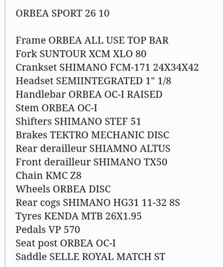 Orbea mx 40 26 pulgadas